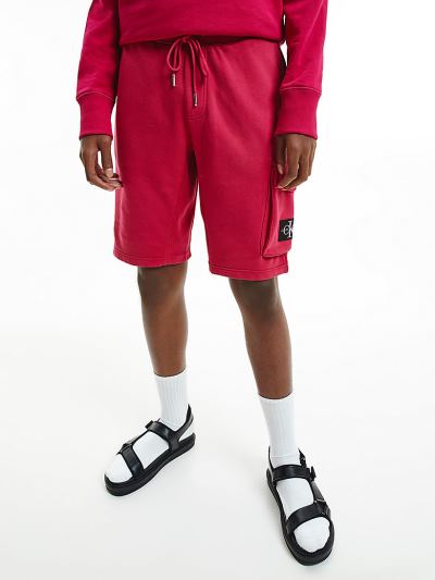 Calvin Klein Ruhák HU086221 | Calvin Klein Organic Cotton Jogger Férfi Rövidnadrág Rózsaszín